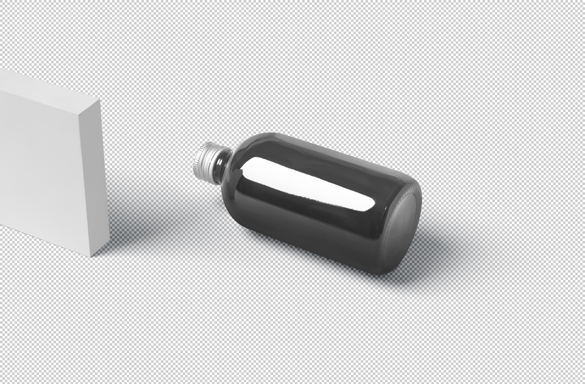 amber bottle design PSD