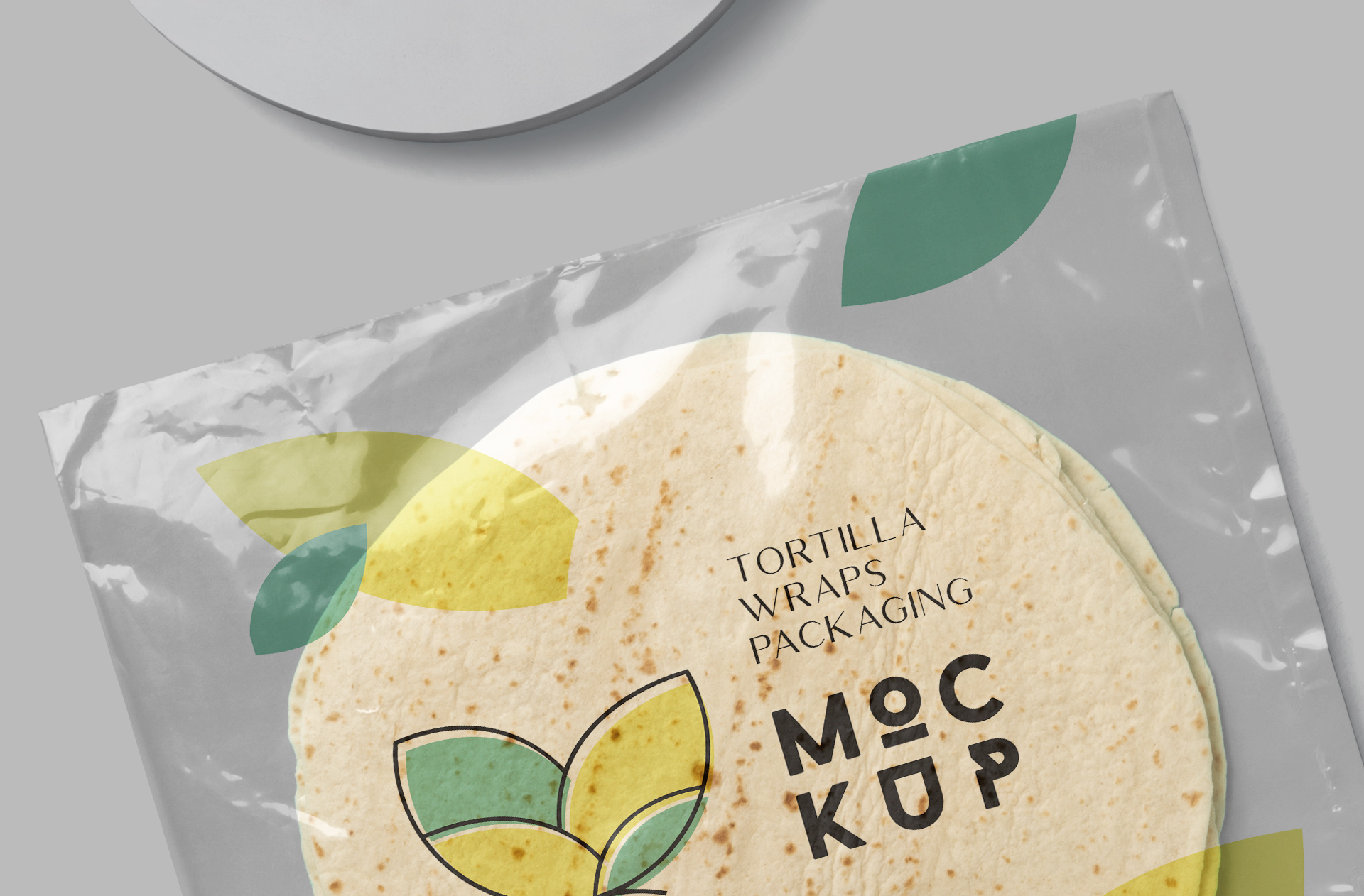 clear plastic packaging mock-up