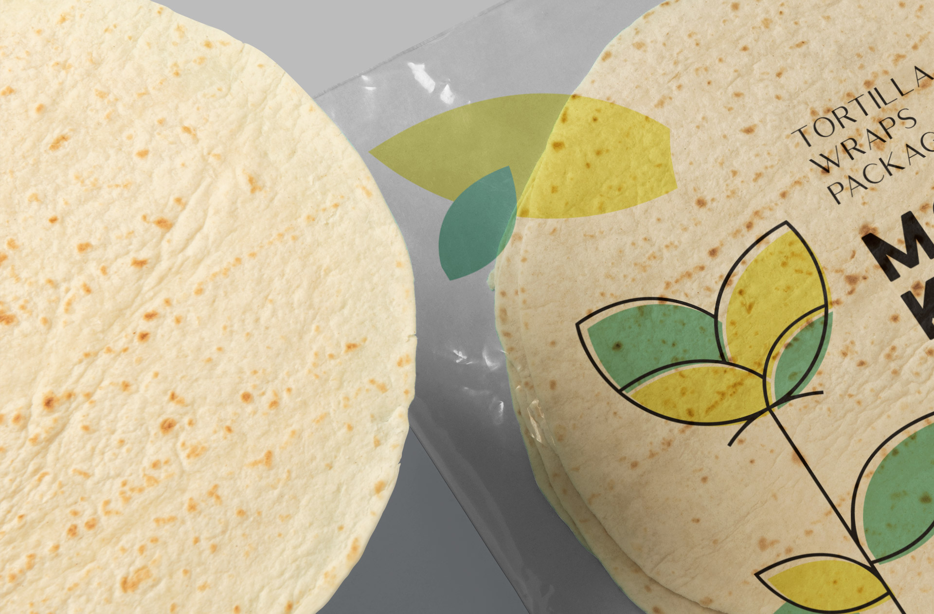 clear food packaging design PSD