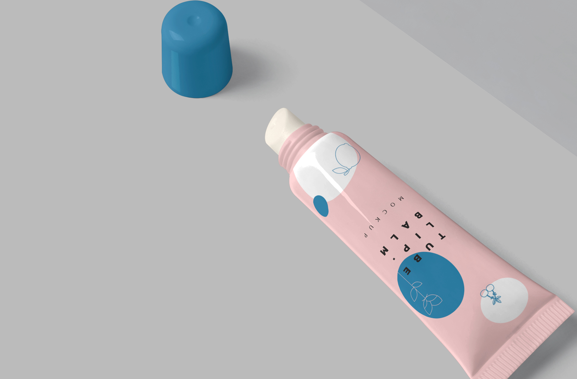 cosmetic tube packaging PSD