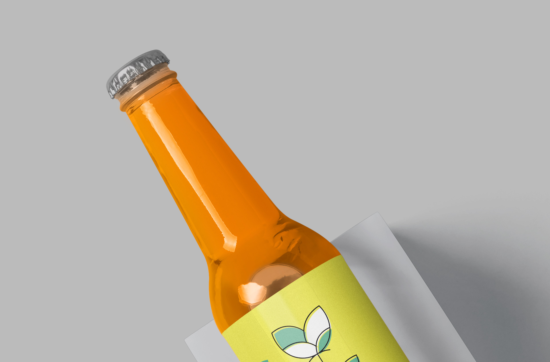 beverage bottle branding PSD