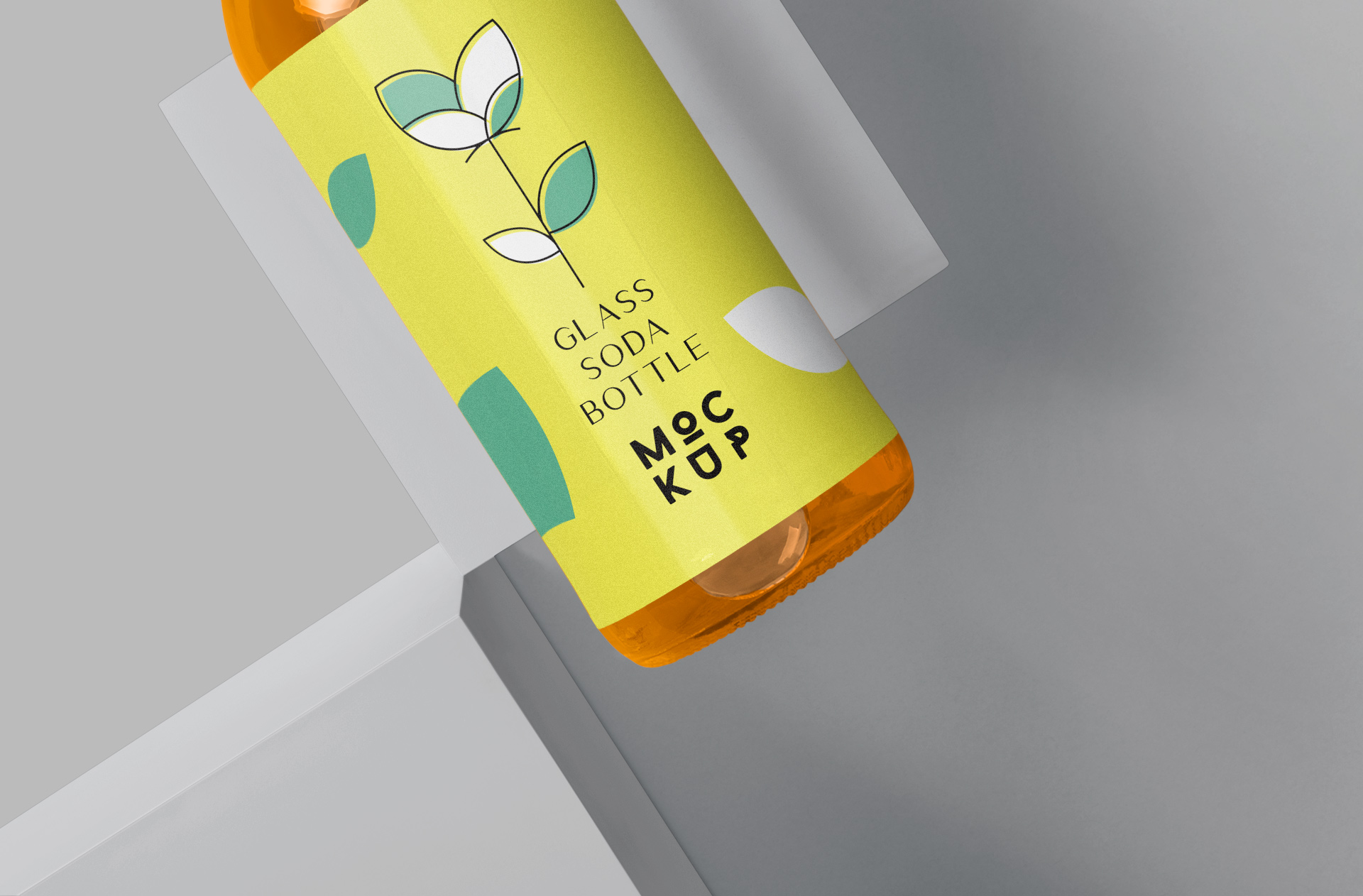 beverage bottle branding PSD