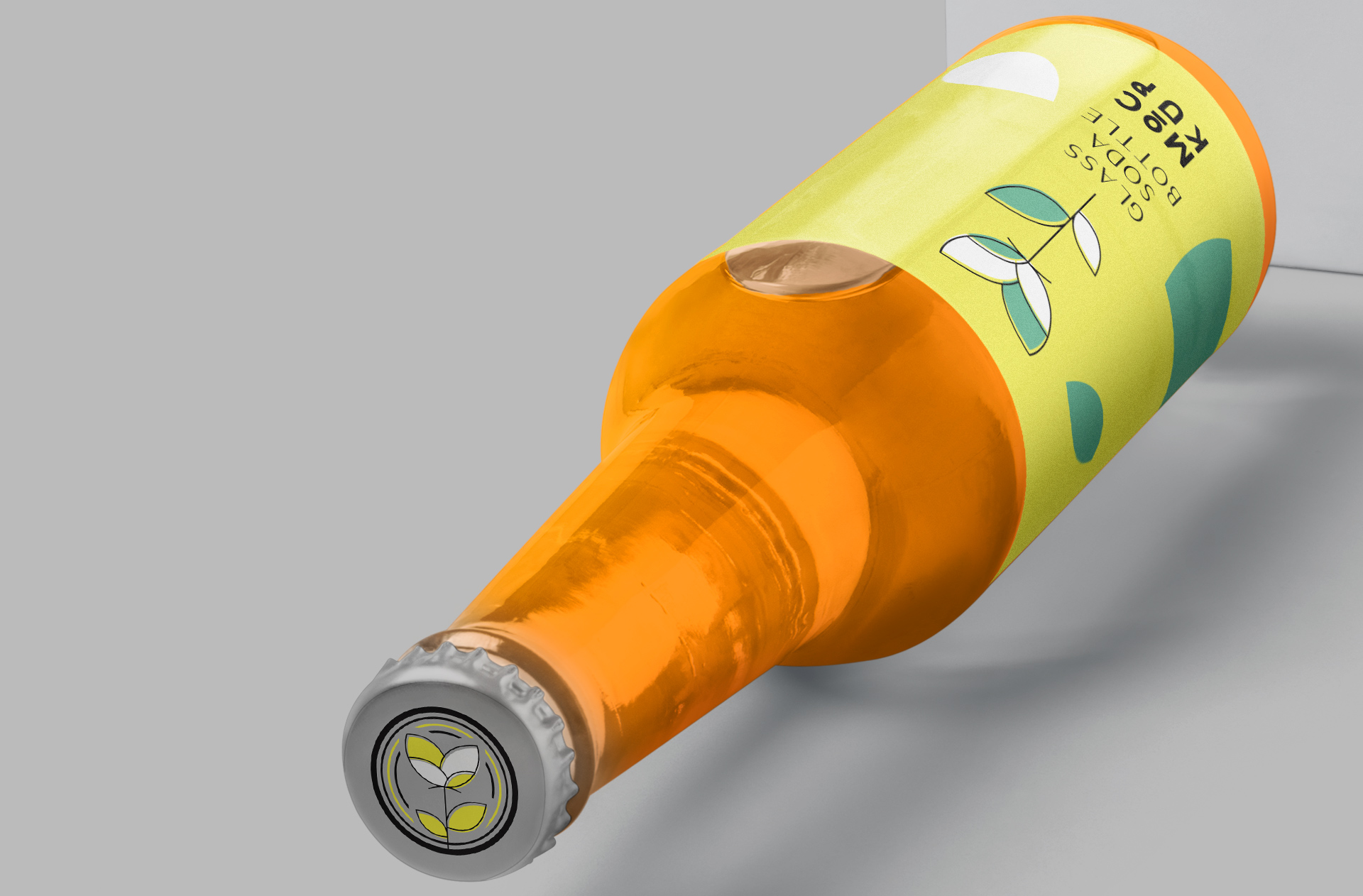 beverage branding mock-up PSD