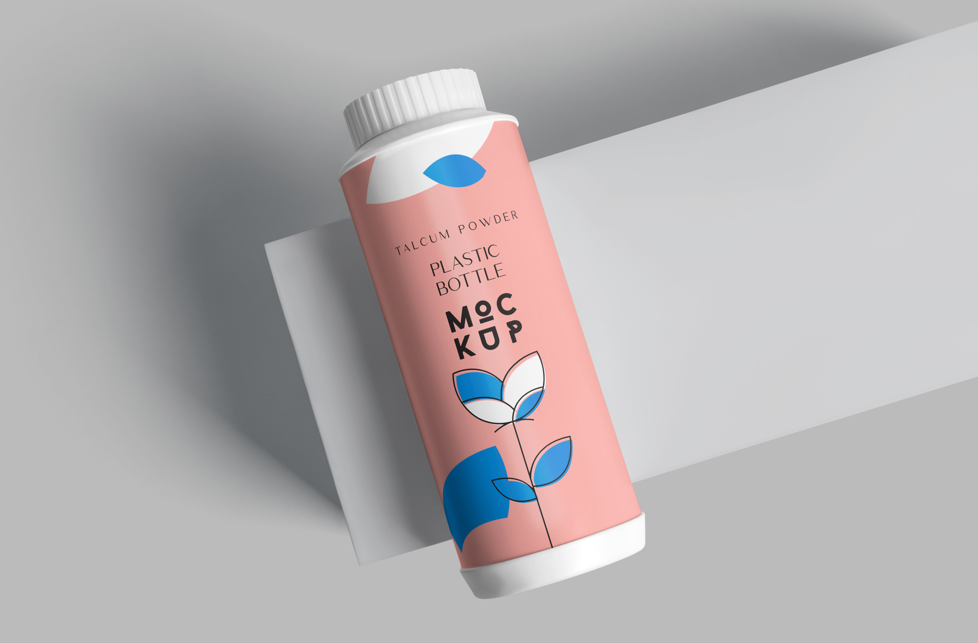Professional Plastic Talcum Powder Bottle Mockup