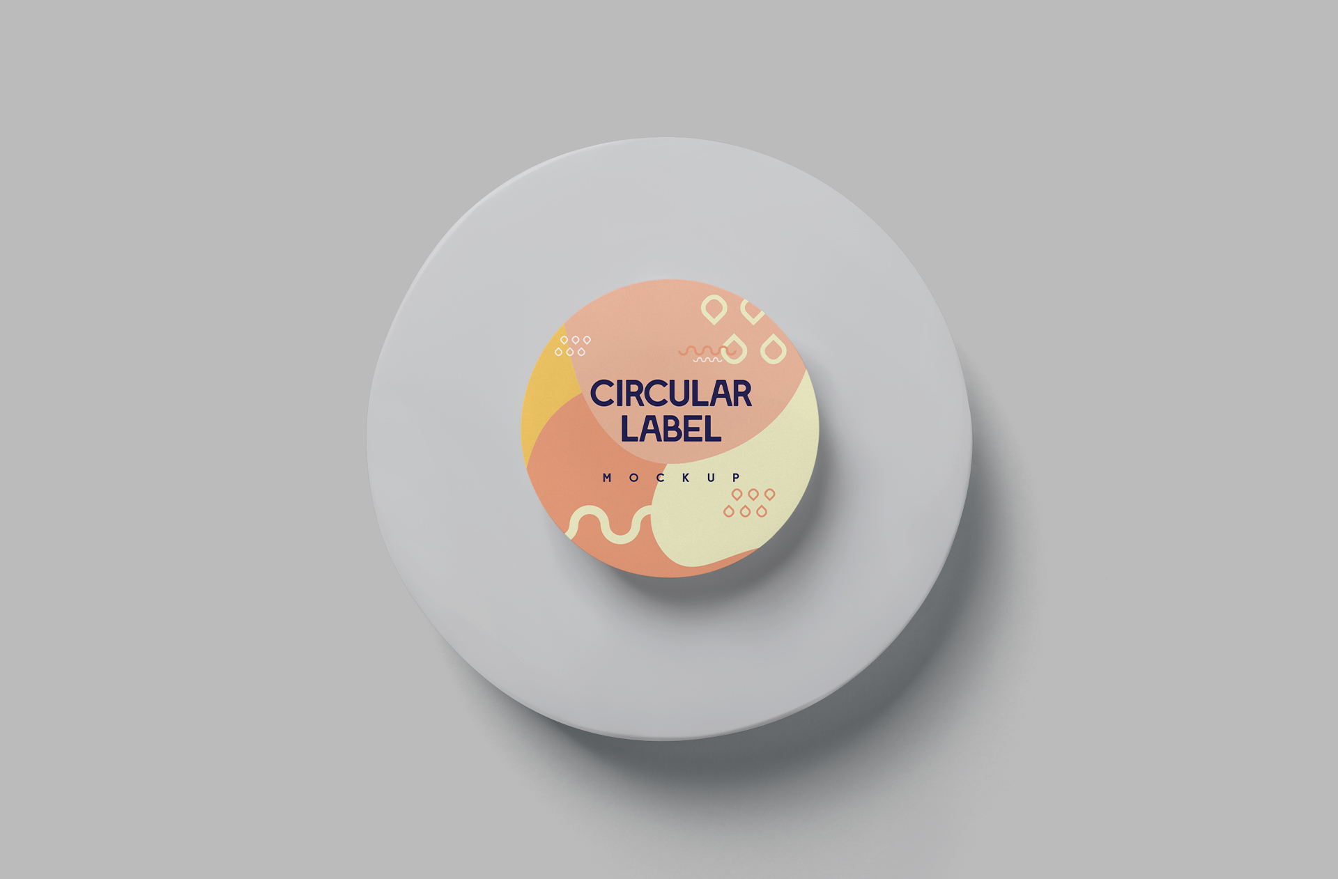 Eco-Friendly Circular Label Mockup Design