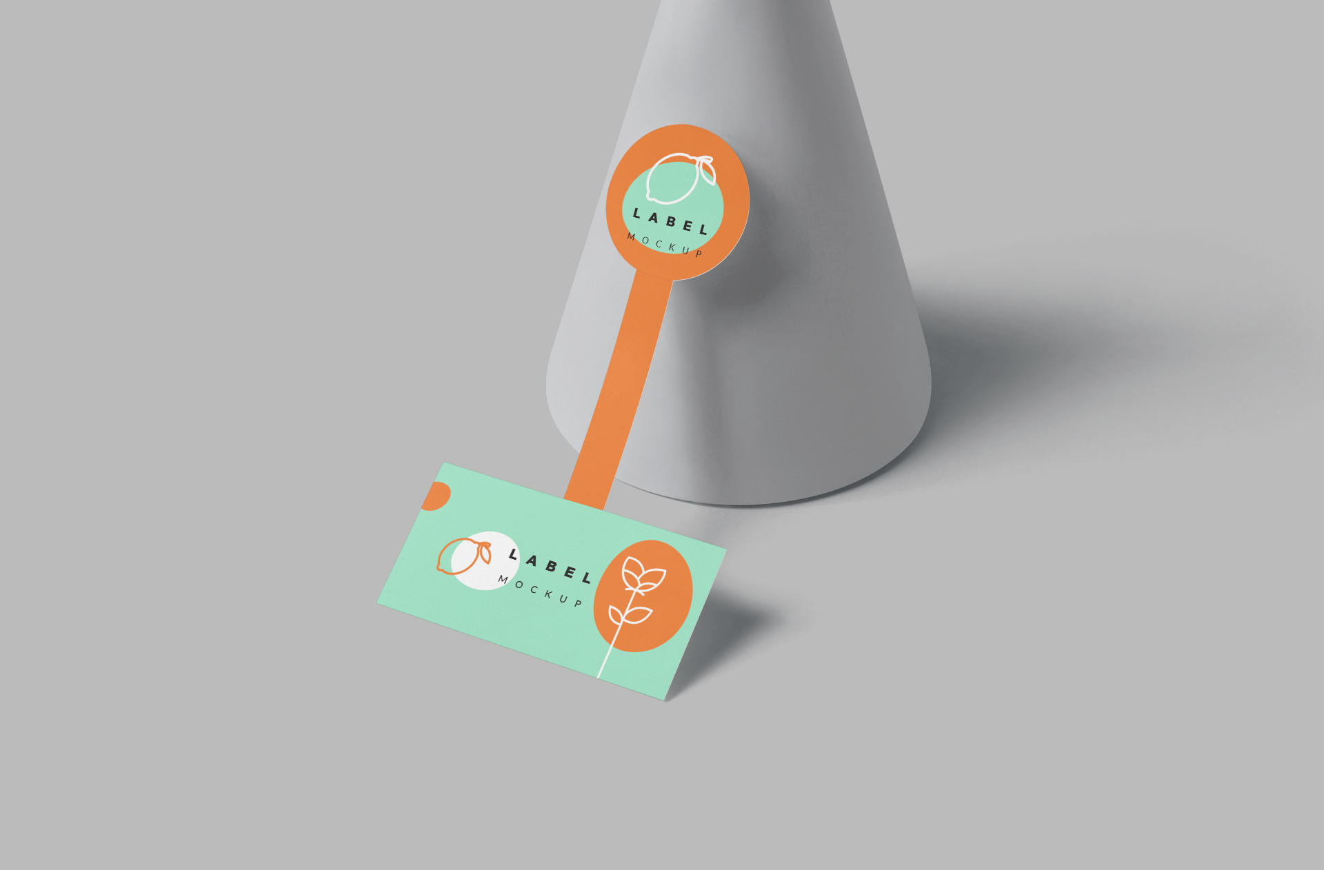 Customizable Rectangular and Circular Label Mockup