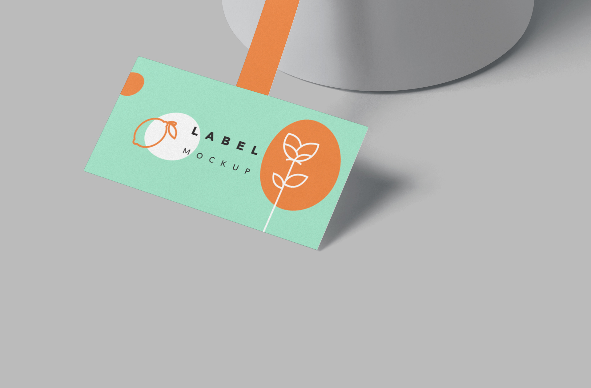 circular product label mock-up