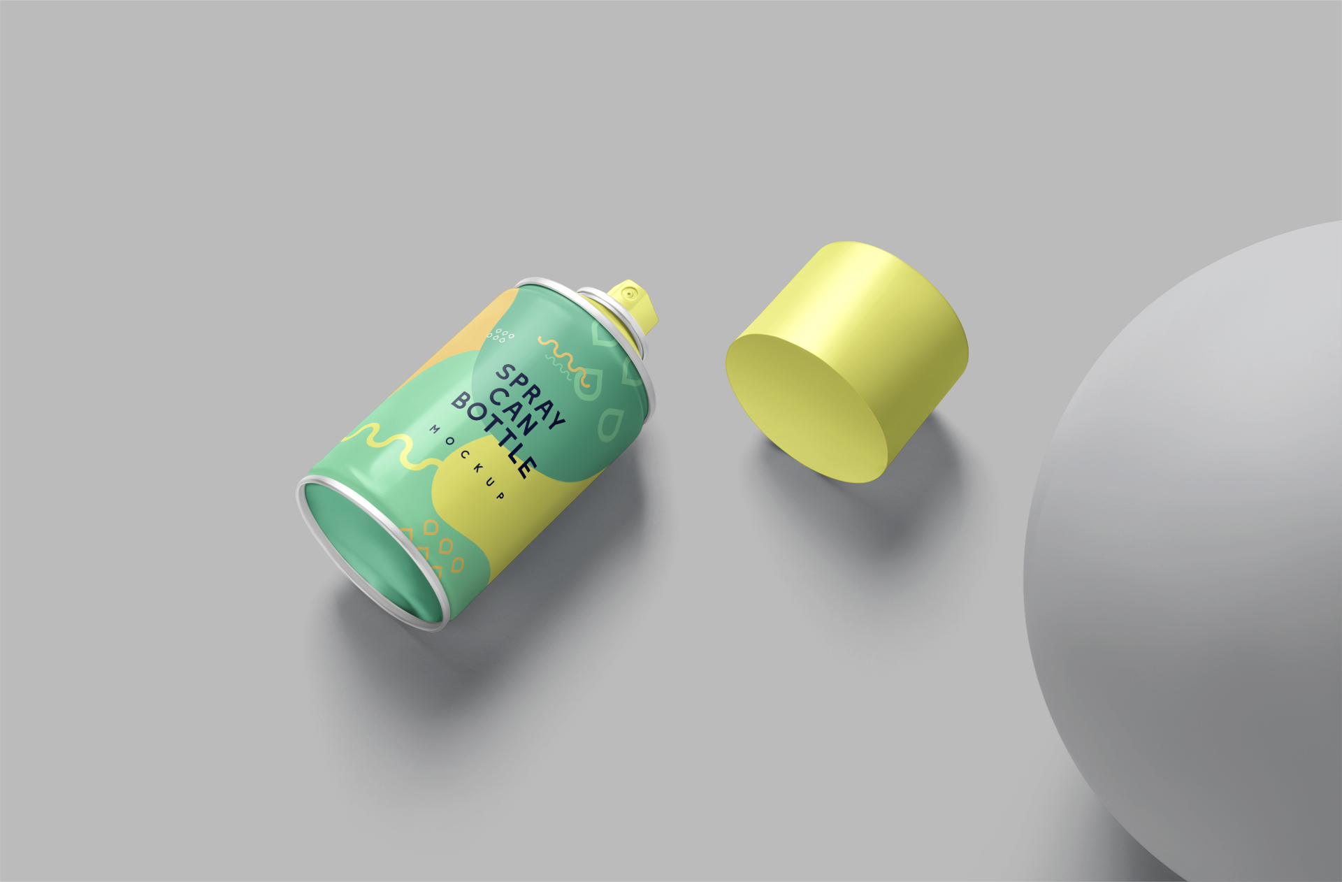 Spray Can Bottle Mockup for Product Branding