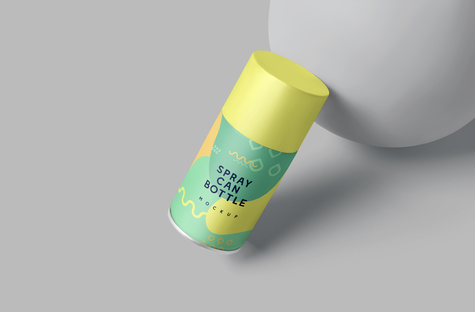 Realistic Aerosol Spray Can Mockup PSD