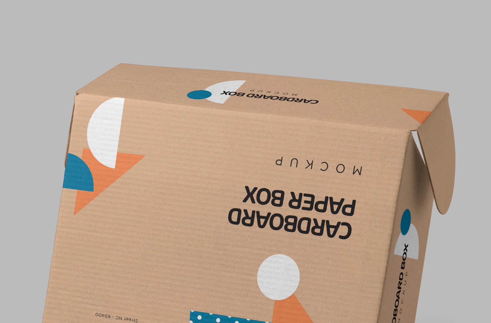 cardboard box mock-up