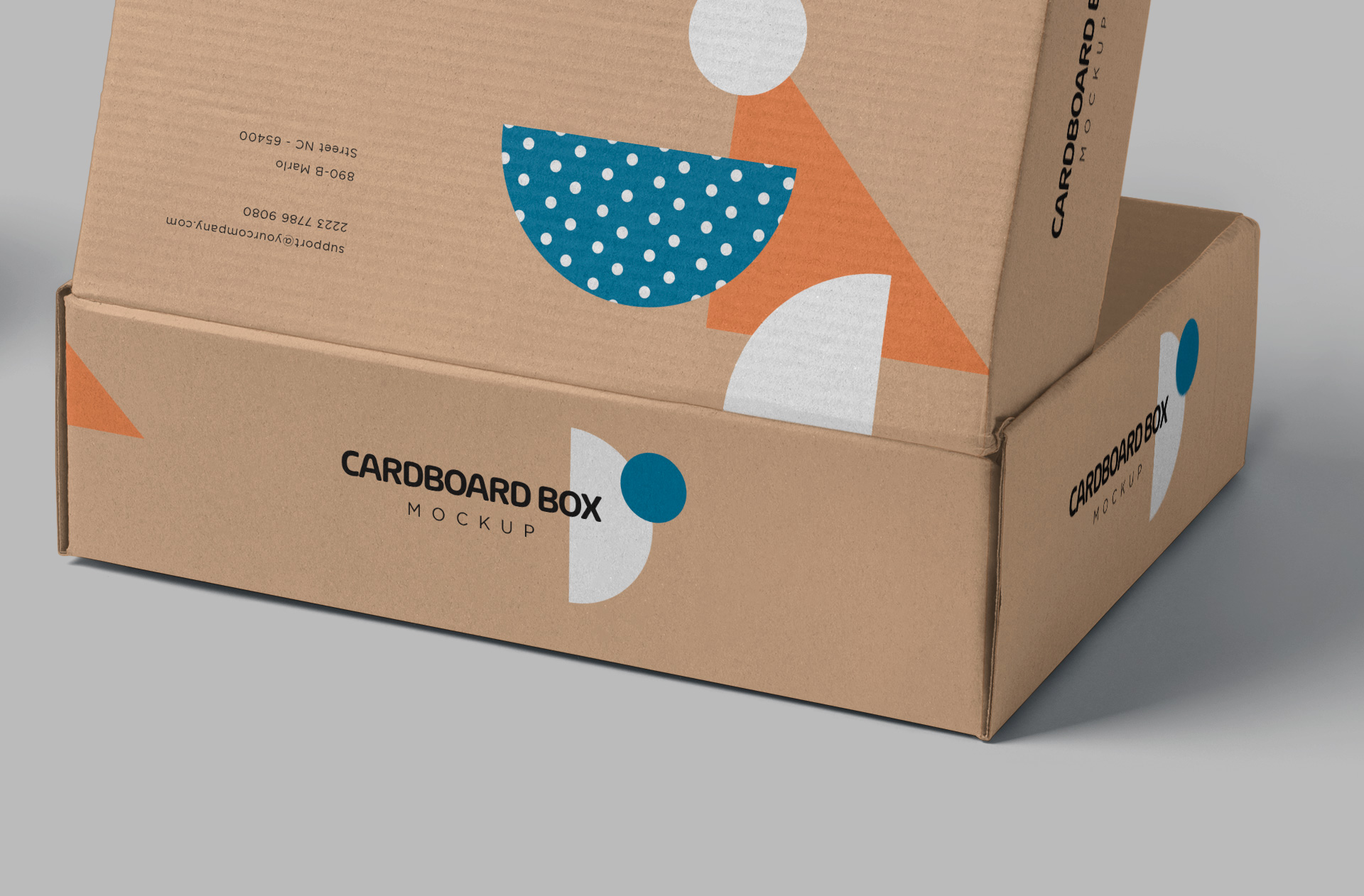 cardboard box mock-up