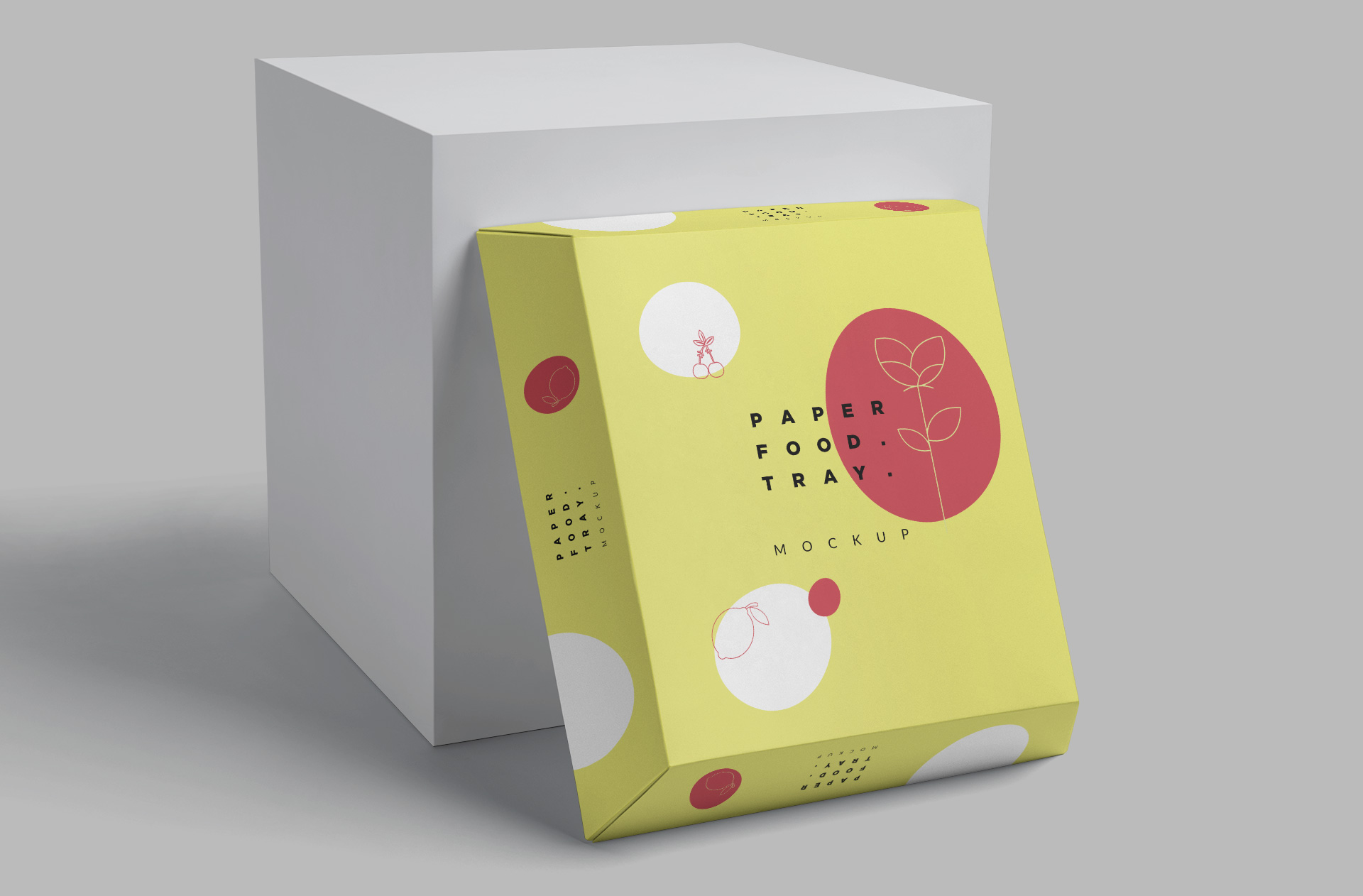 Customizable Paper Food Tray Packaging Mockup