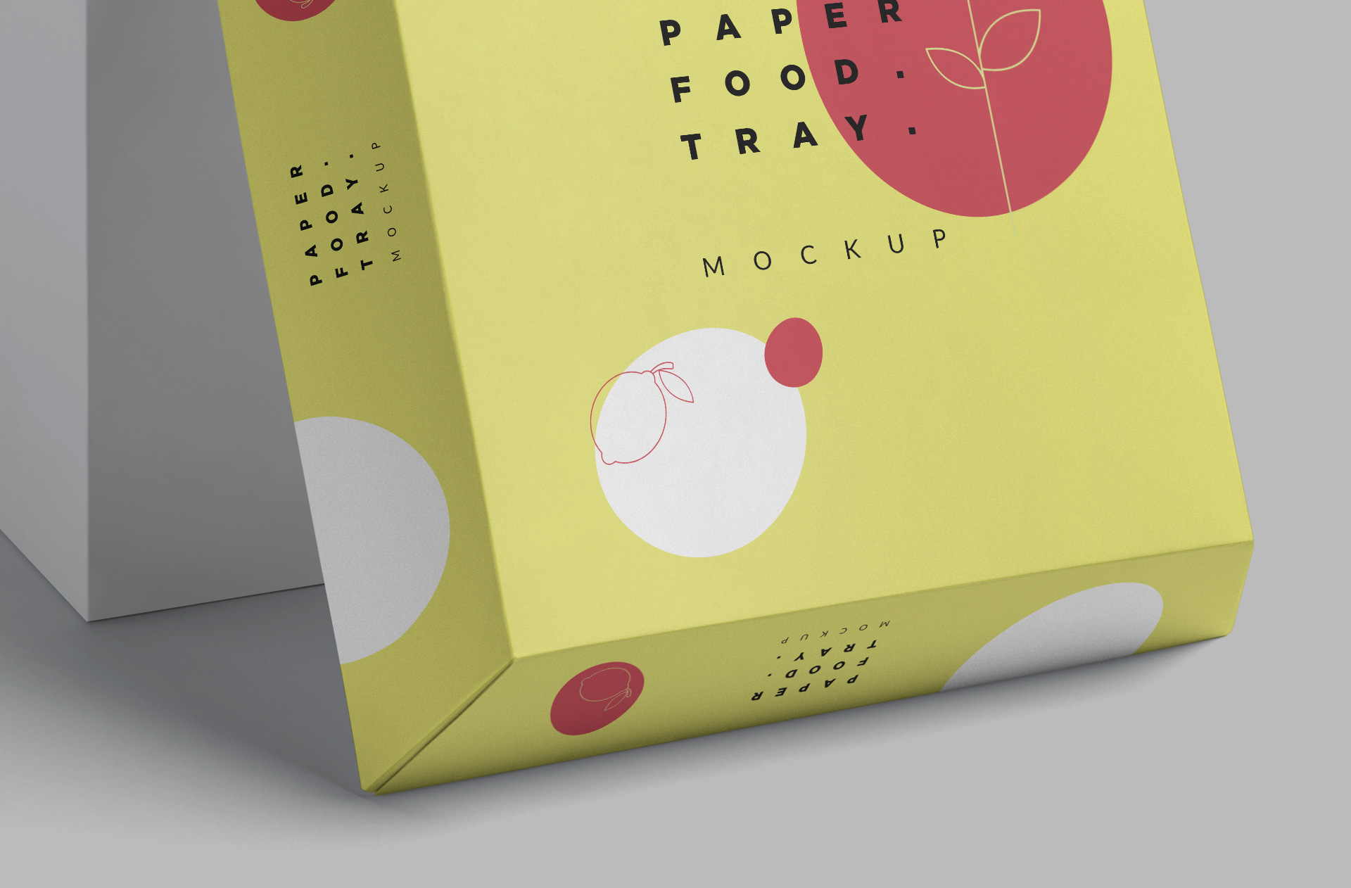 Customizable Paper Food Tray Packaging Mockup