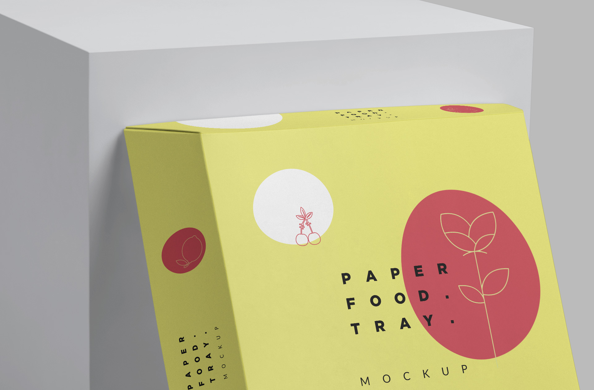 Customizable Paper Food Tray Packaging Mockup