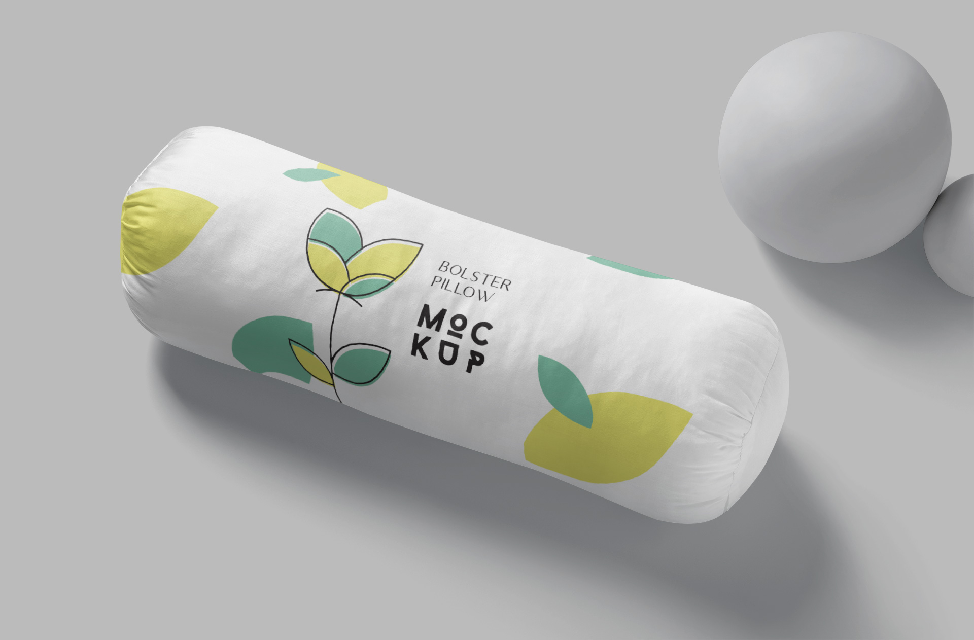 Realistic Bolster Pillow Mockup – Soft Fabric Design