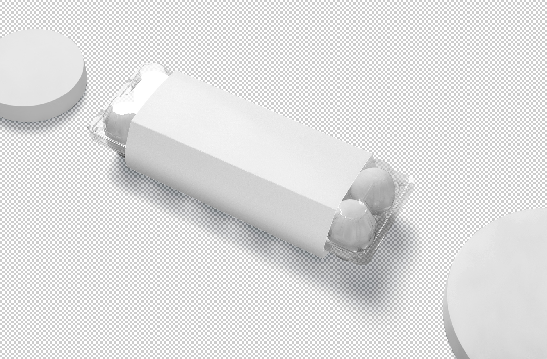 clear egg container mock-up PSD