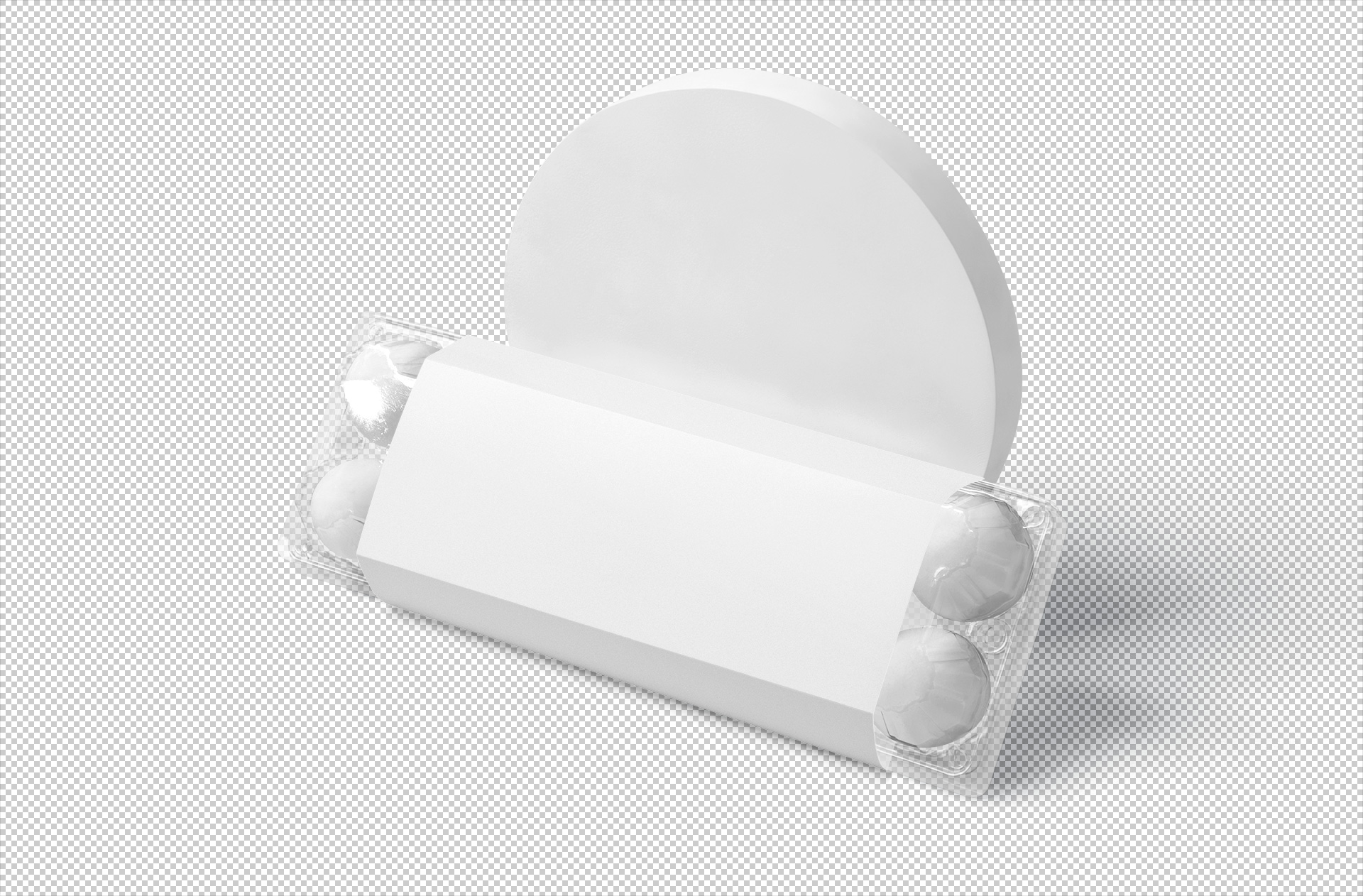 clear plastic egg tray mock-up