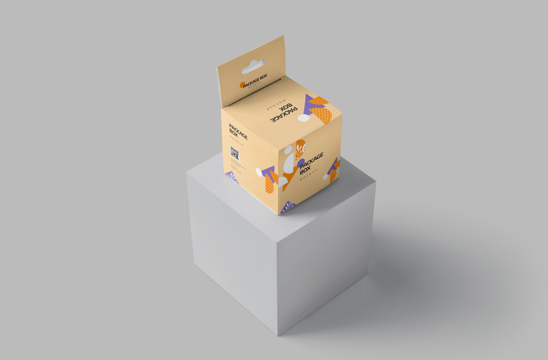 Customizable Hanger Box Packaging Mockup
