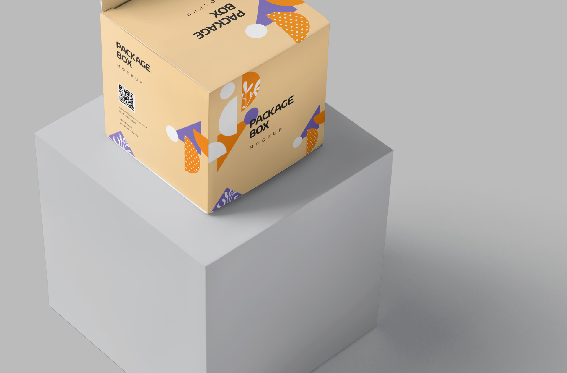 Customizable Hanger Box Packaging Mockup