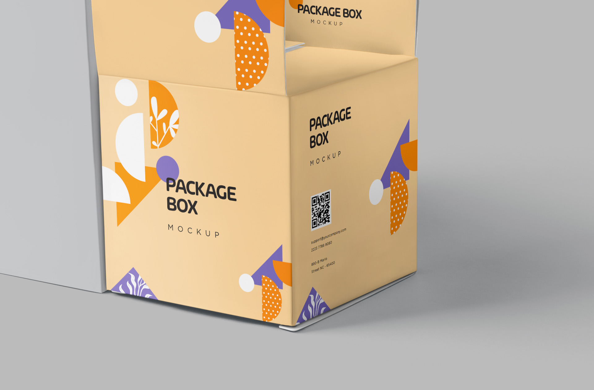 cardboard packaging box branding PSD