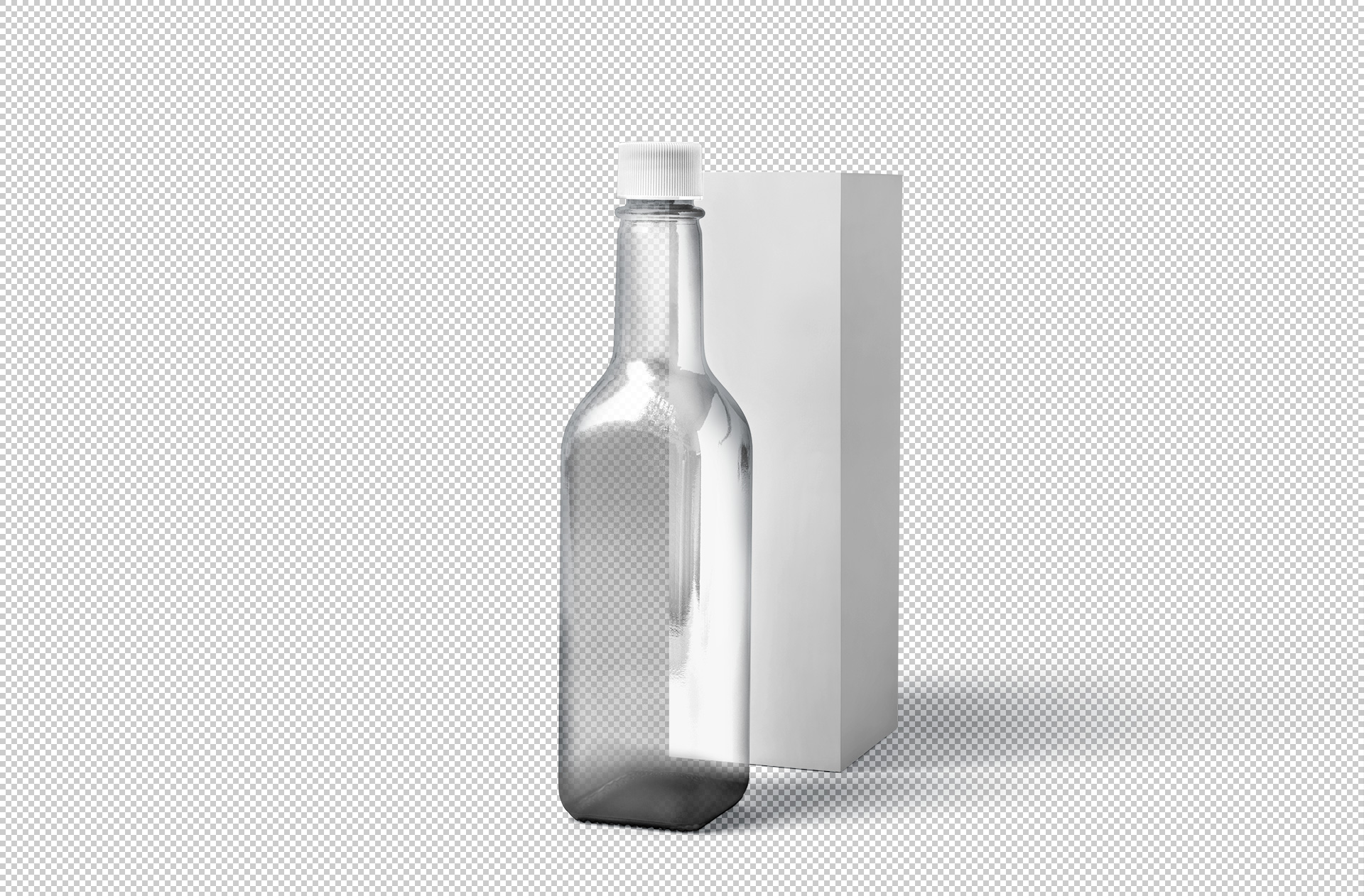 amber glass bottle mock-up