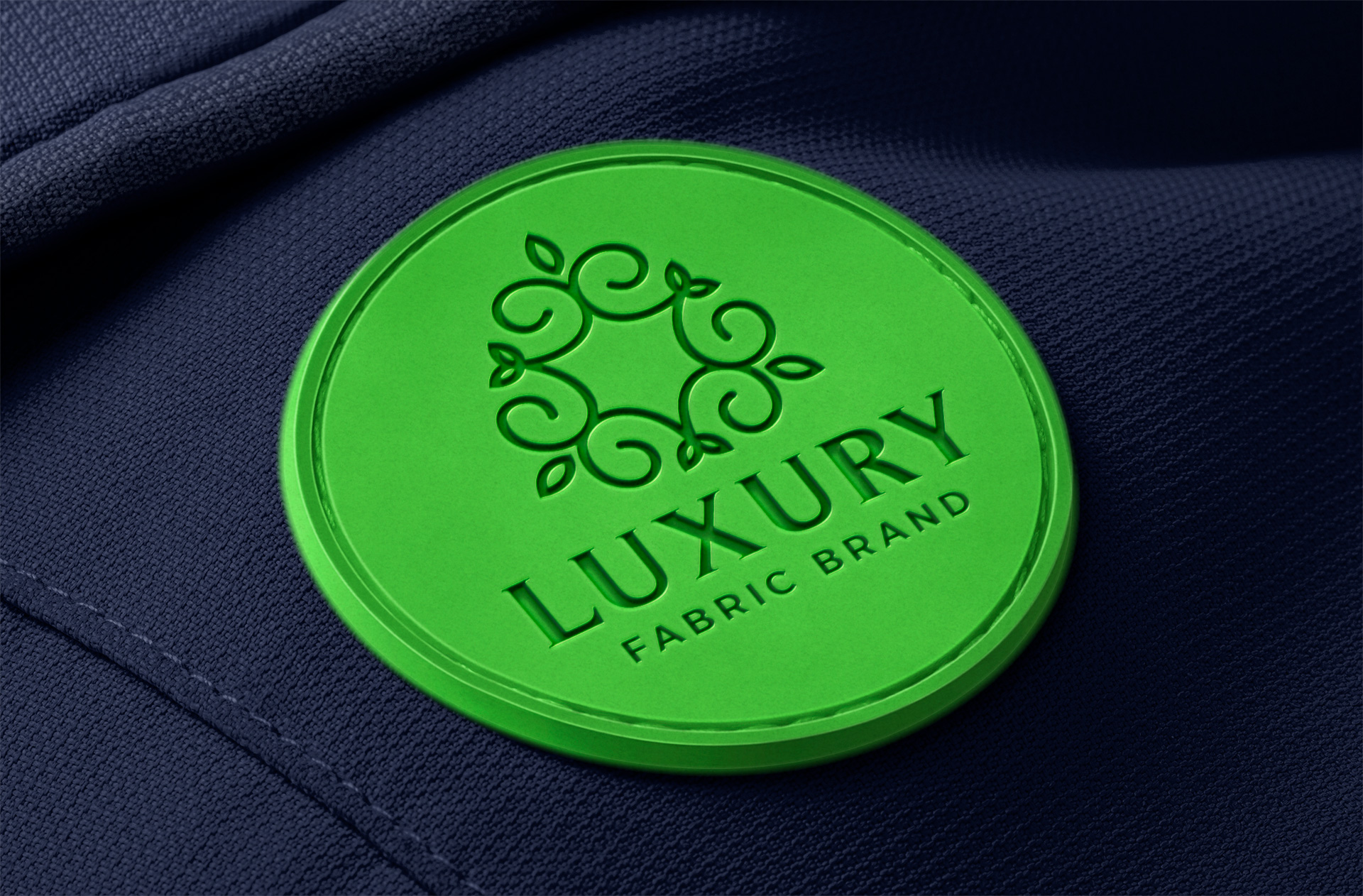 Luxury Fabric Brand Logo Mockup on Garment Surface