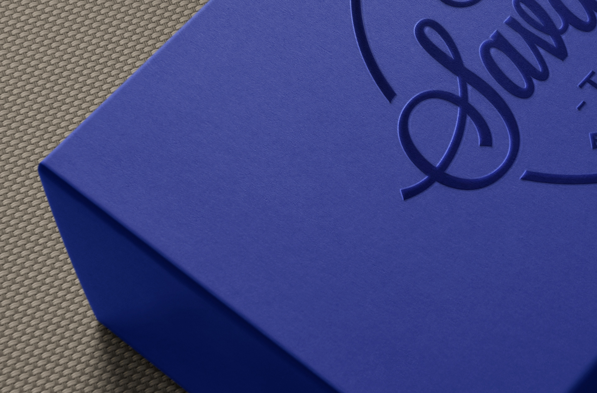 cardboard logo mockup