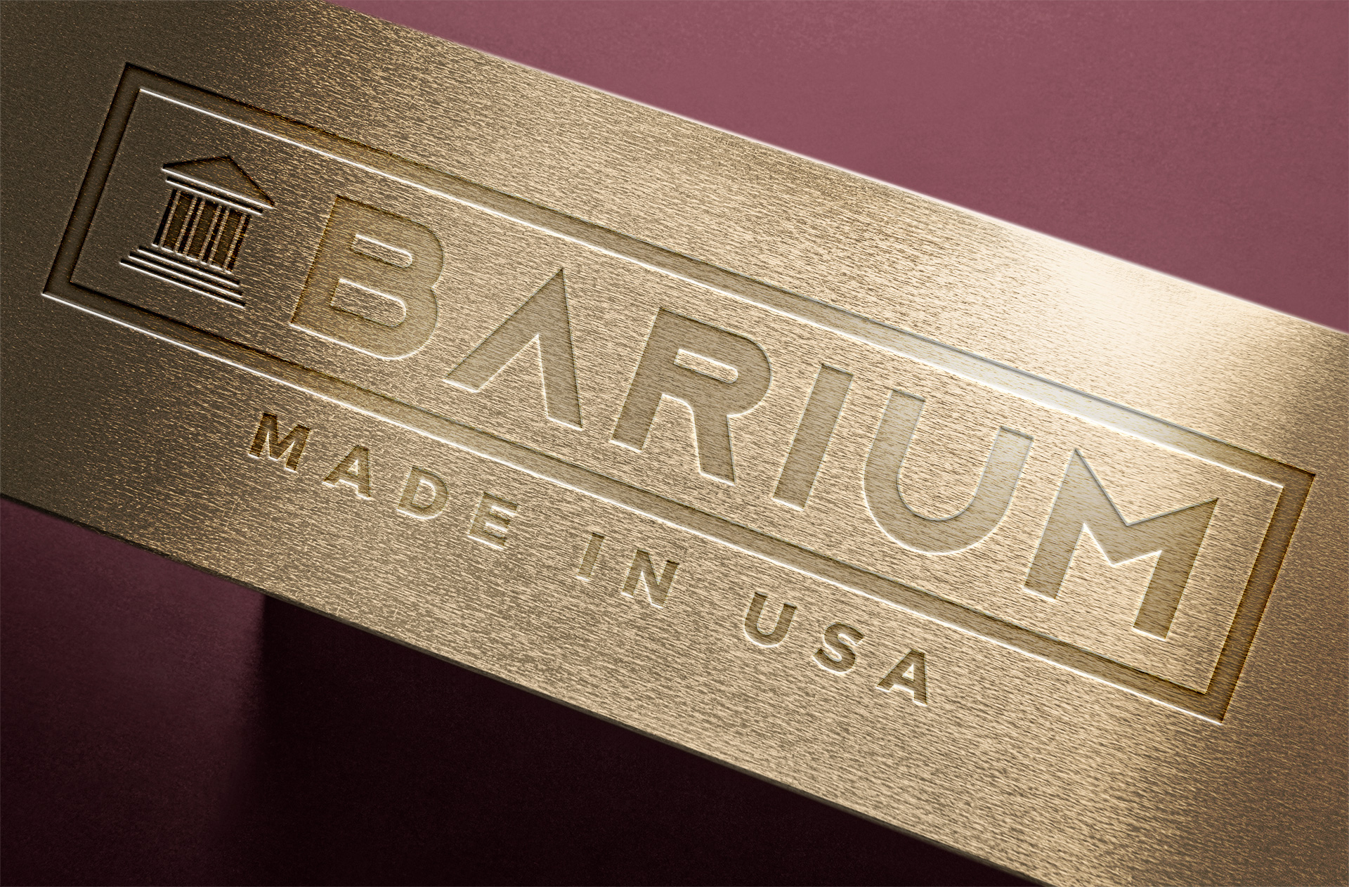 Luxury Gold Foil Logo Mockup on Textured Surface