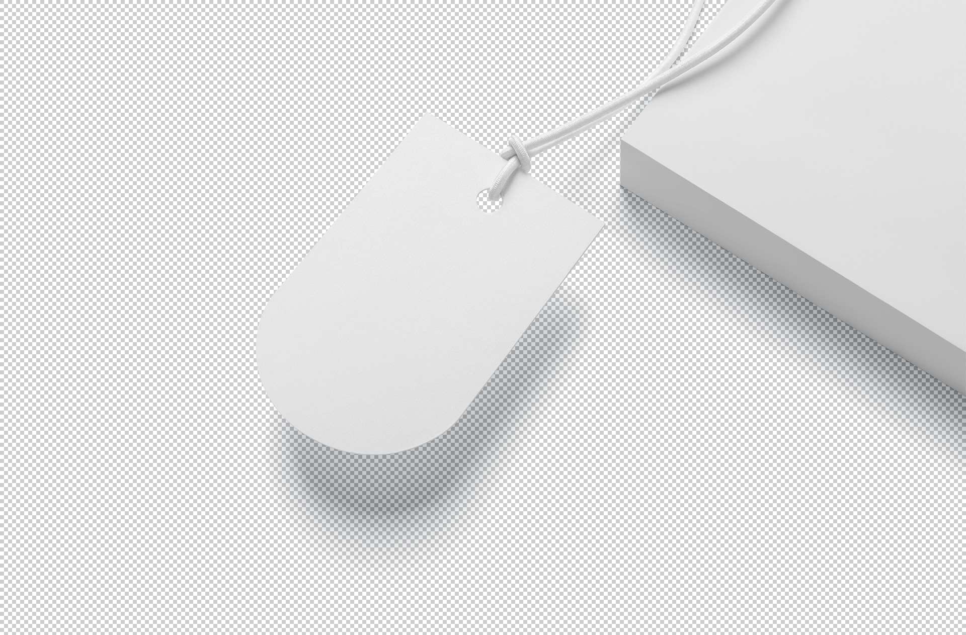 bottom rounded tag mock-up