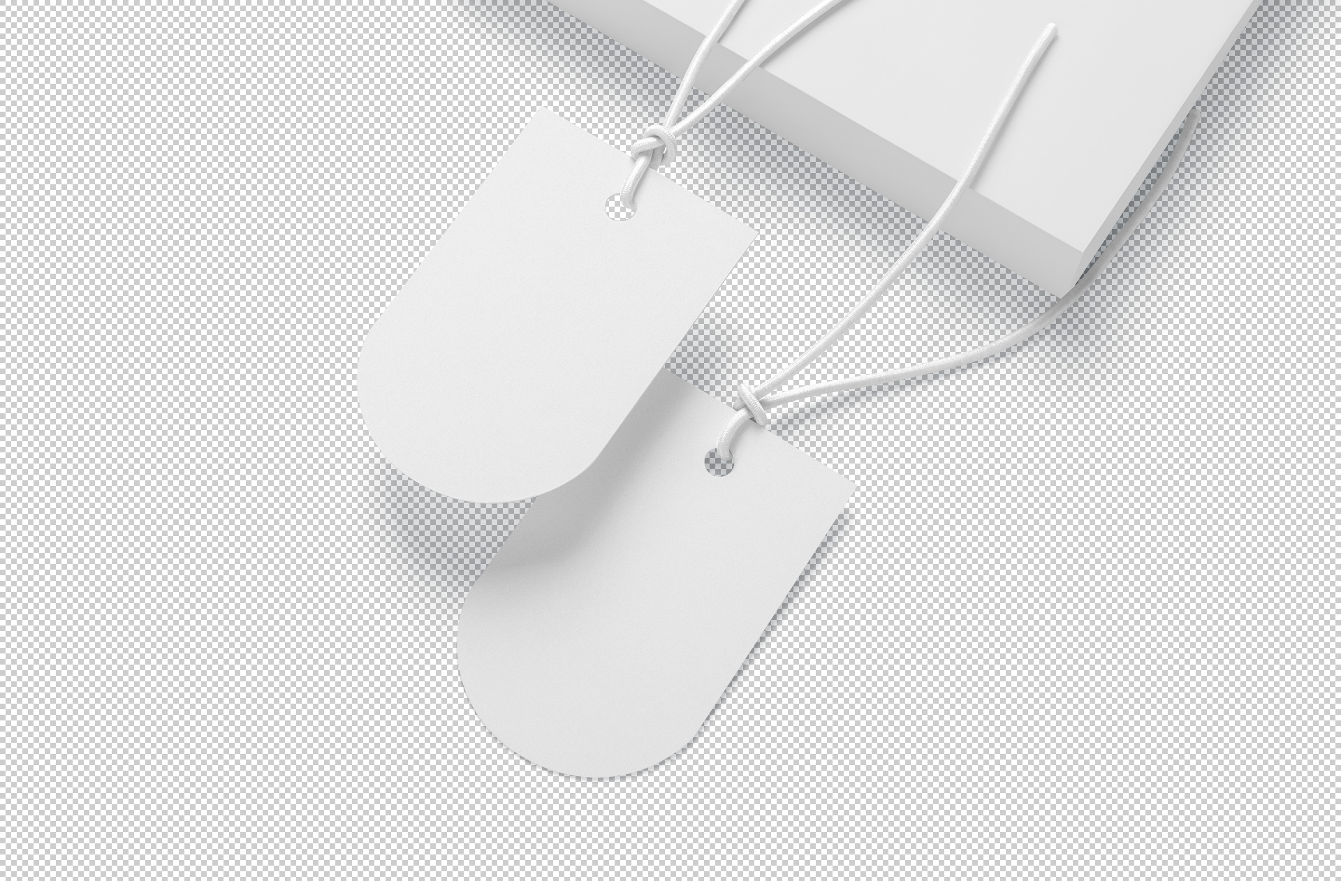 bottom rounded tag mock-up