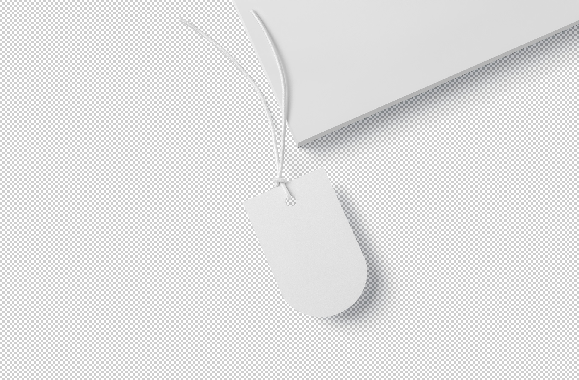 bottom rounded tag mock-up