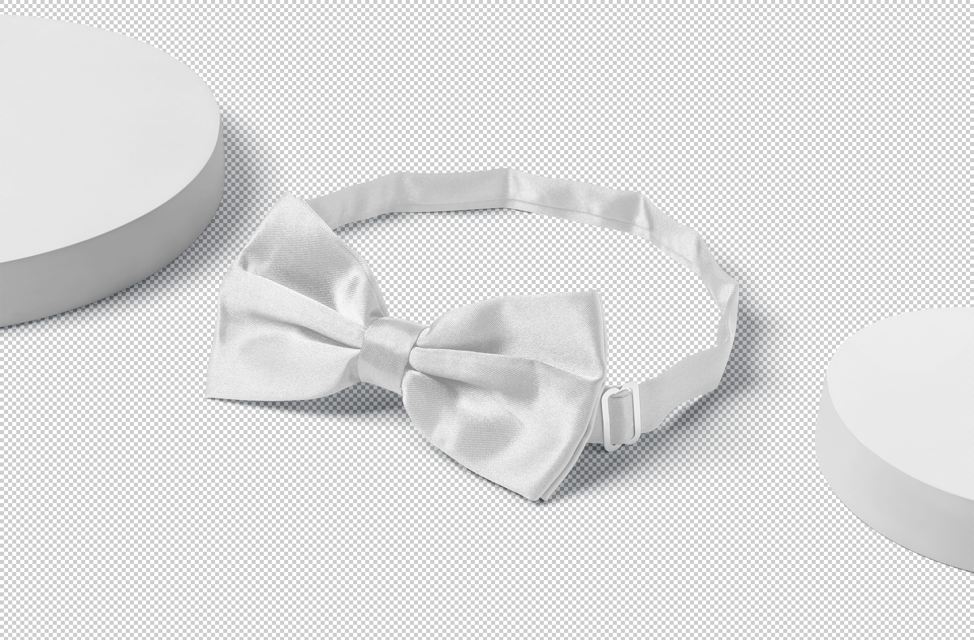 adjustable strap bow tie mock-up