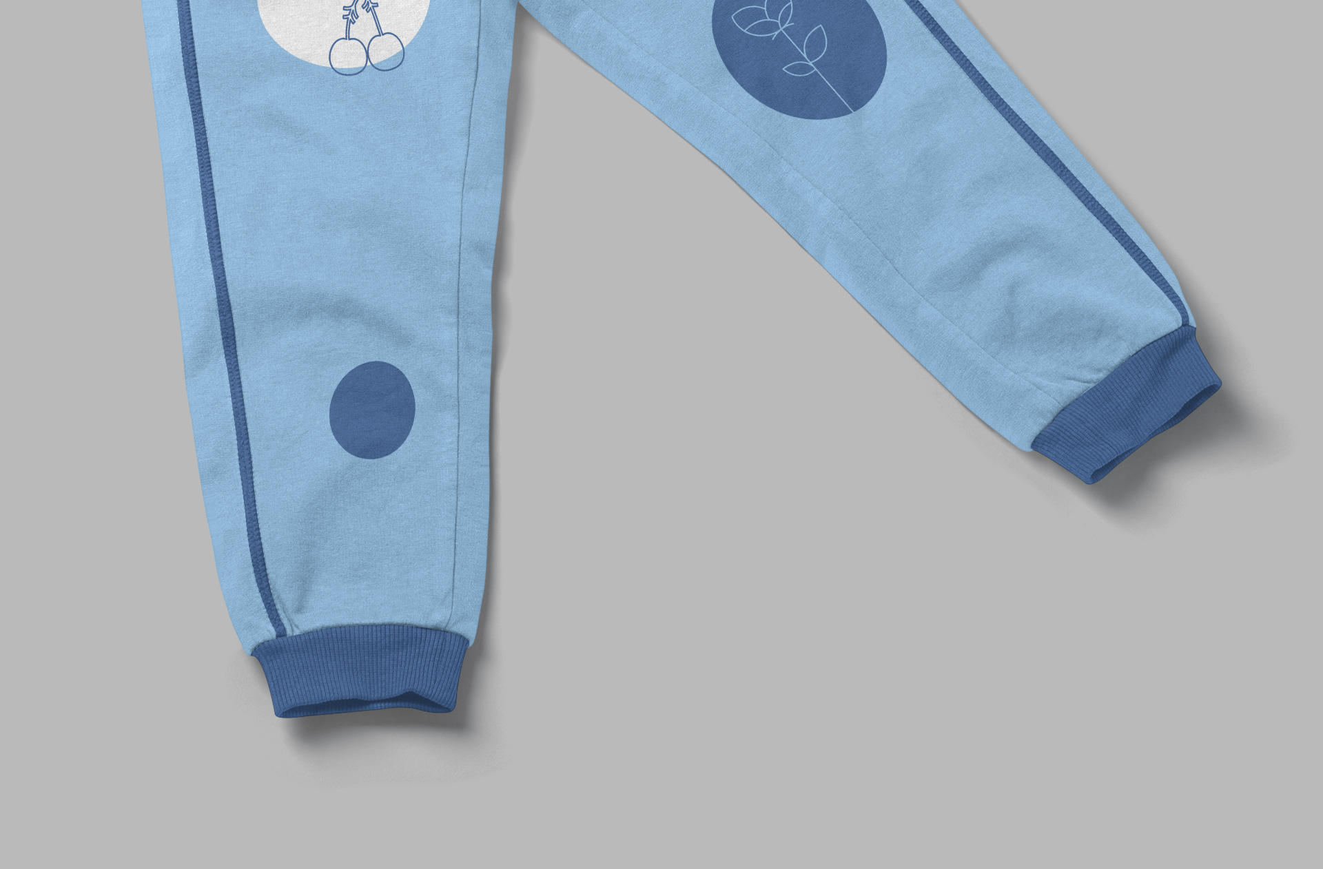blue jogger pants design