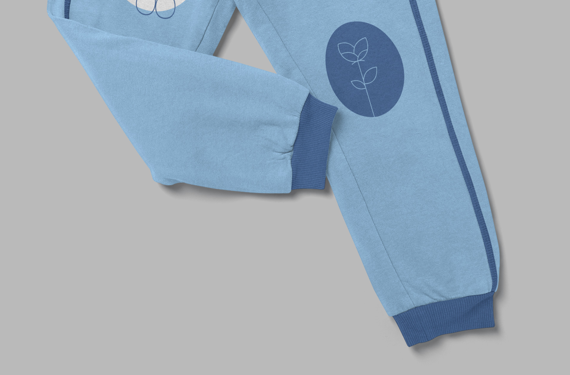 blue jogger pants template