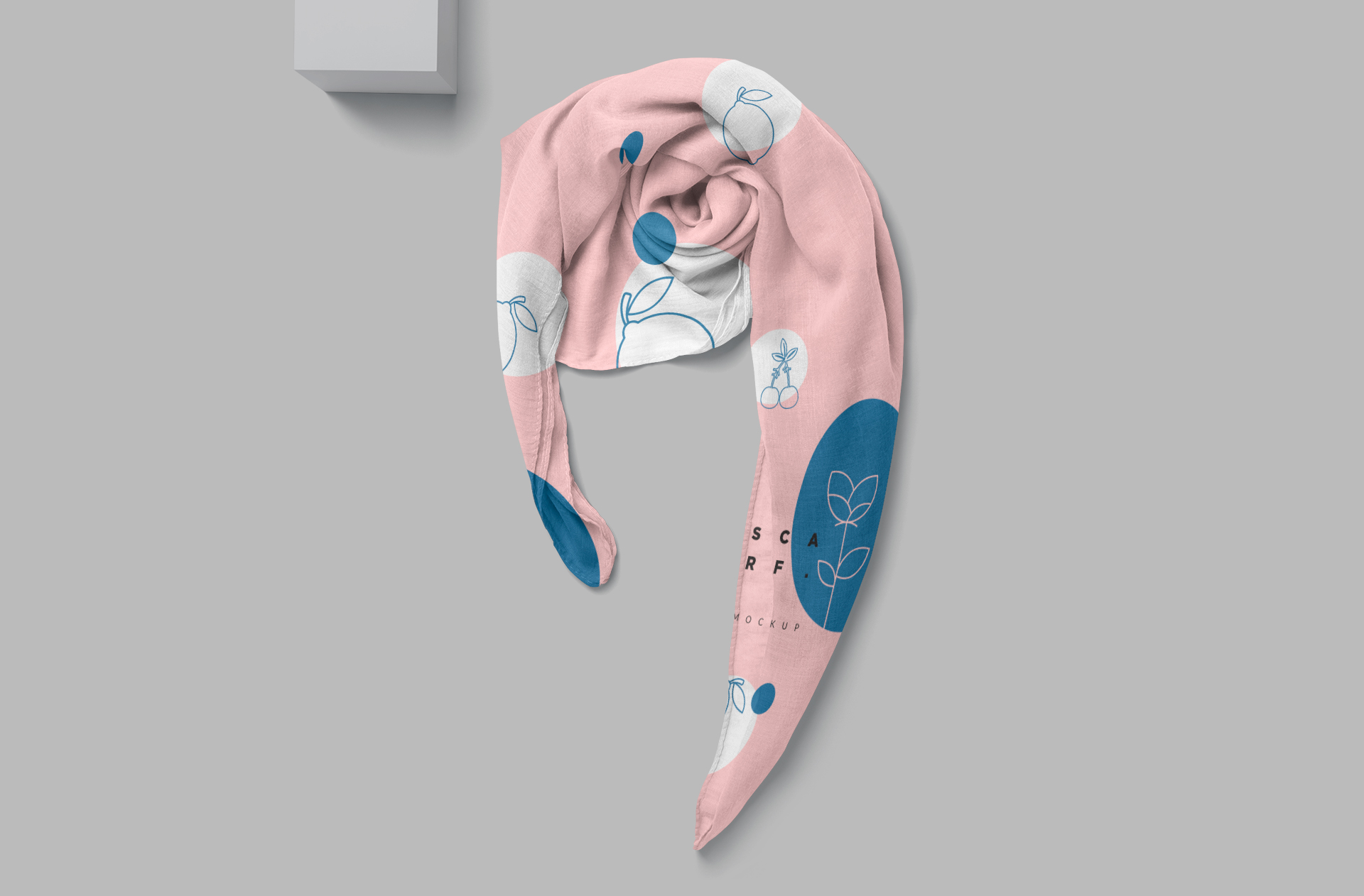 Pink Scarf Mockup PSD Hanging Display Design