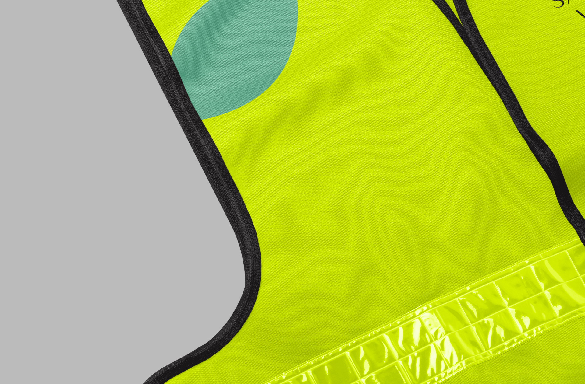 Folded Reflective Safety Vest Mockup for Branding