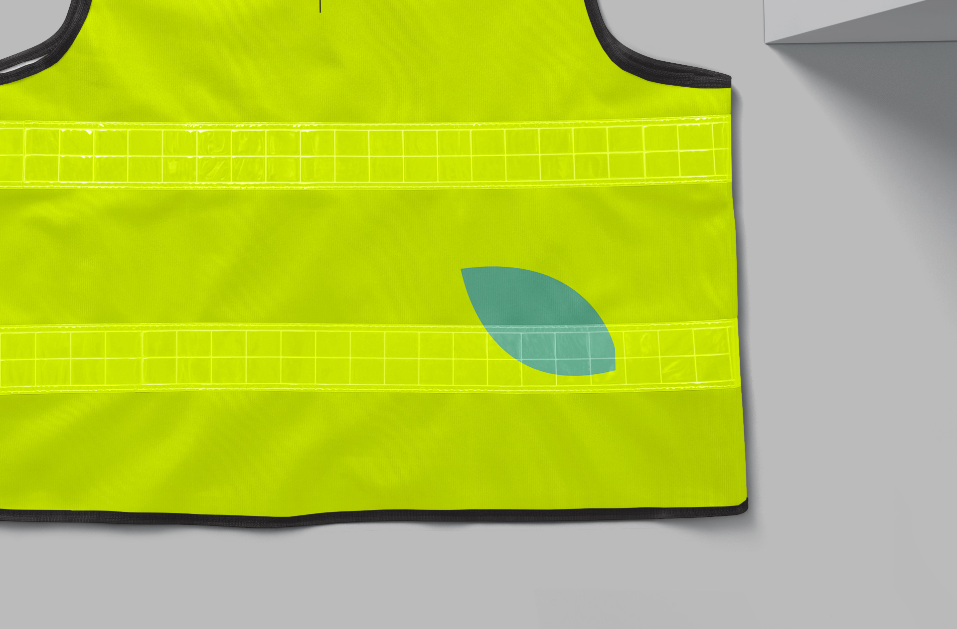 Dynamic Reflective Safety Vest Mockup for Design
