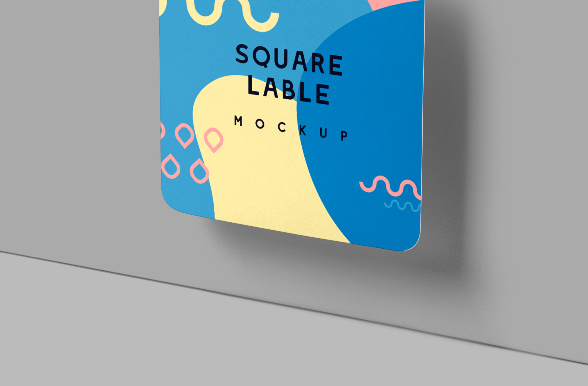 branding label square mock-up