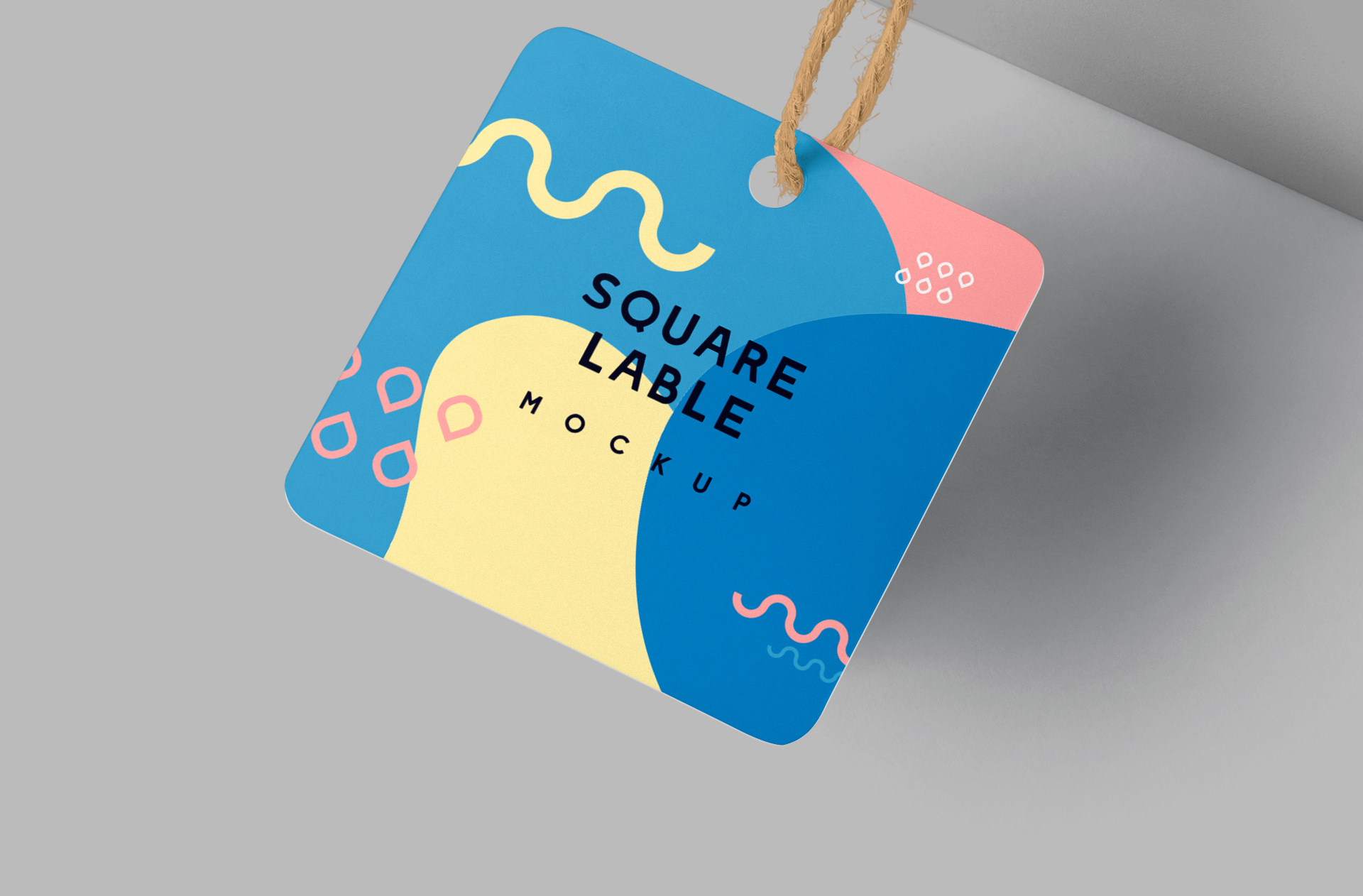 customizable garment label mock-up PSD
