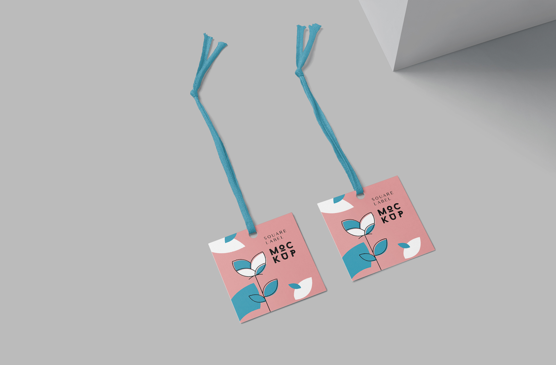 Square Label Mockup with Elegant Rope Design