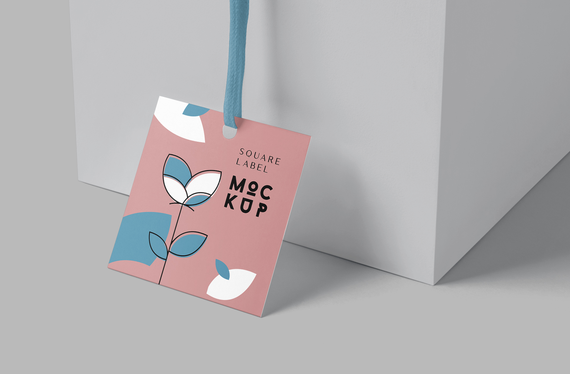 branding square label mock-up