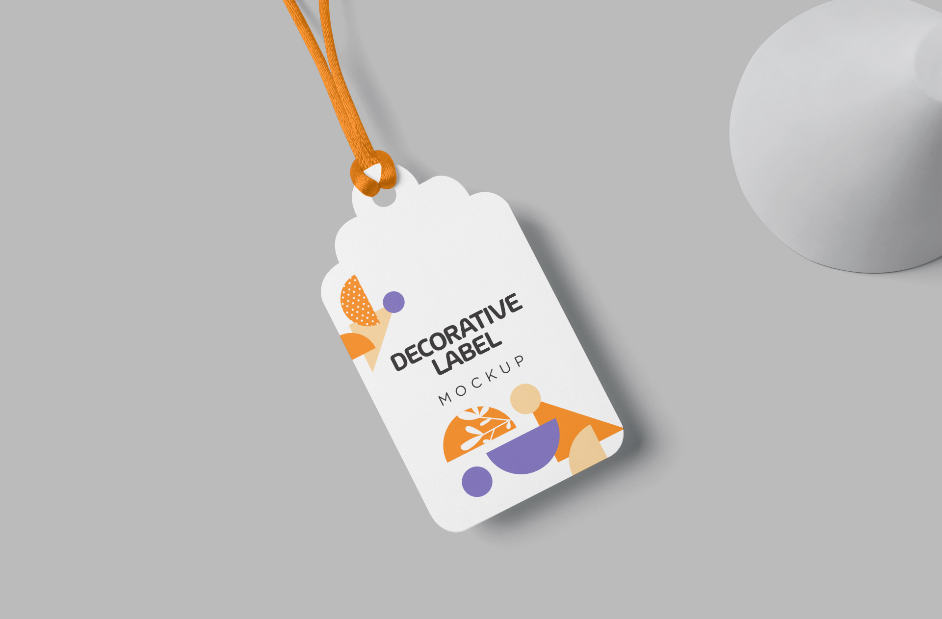 Decorative Label Mockup with Rope Attachment