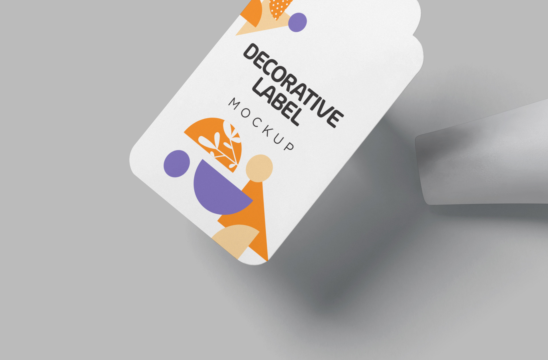 customizable branding label PSD mock-up