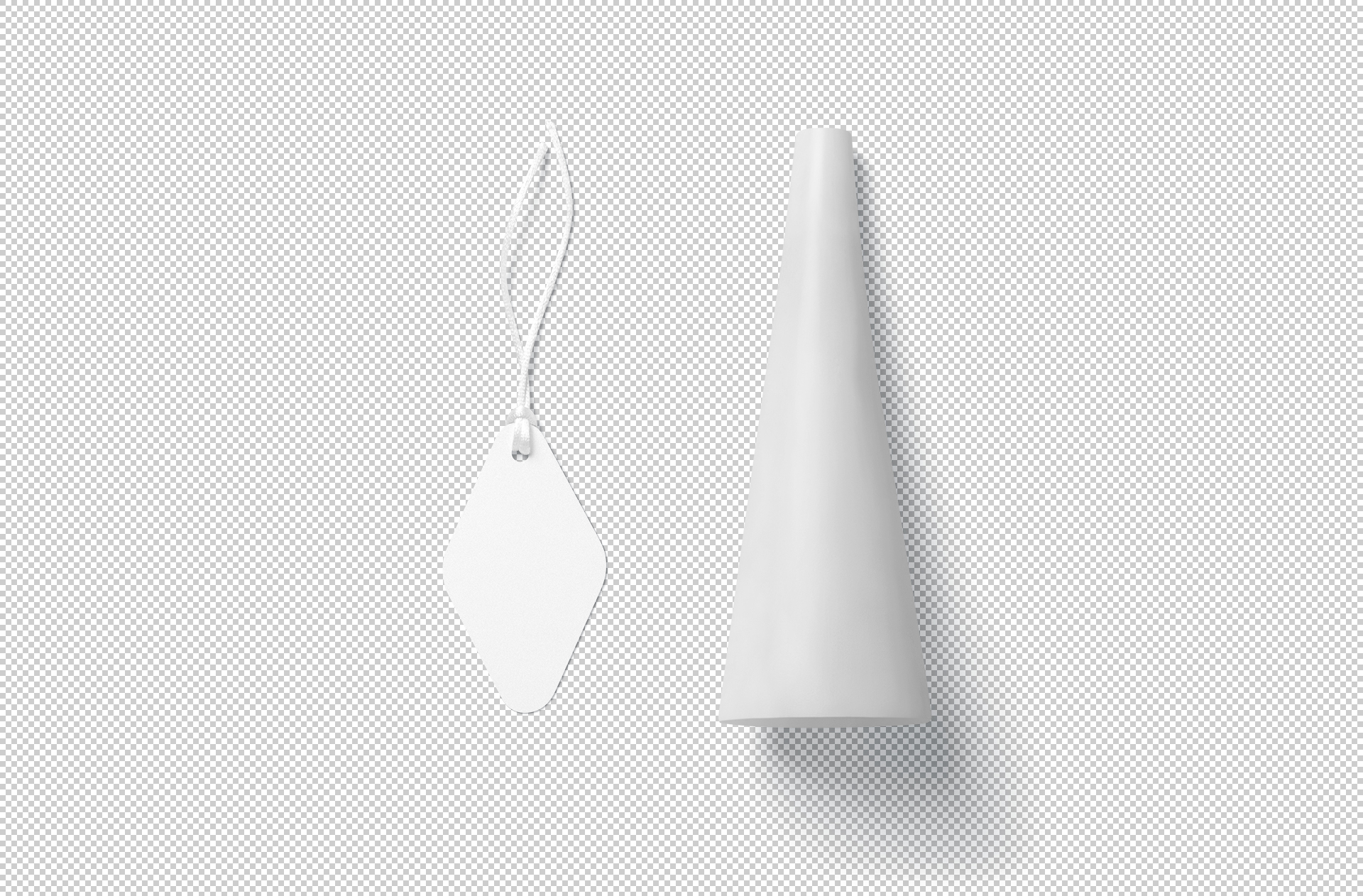 clean product tag mock-up PSD