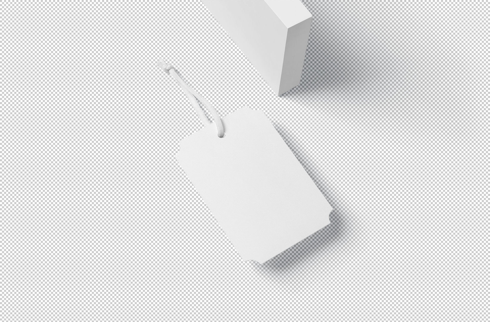 clean product tag mock-up PSD