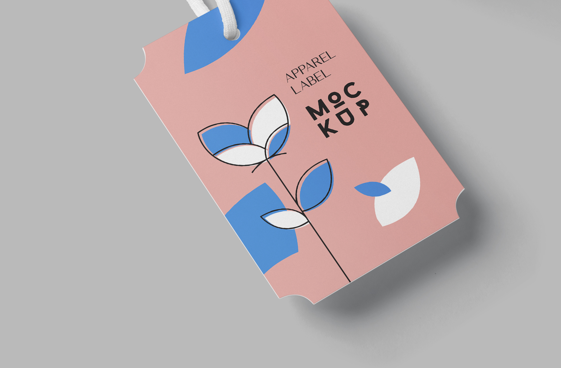 clean product tag mock-up PSD
