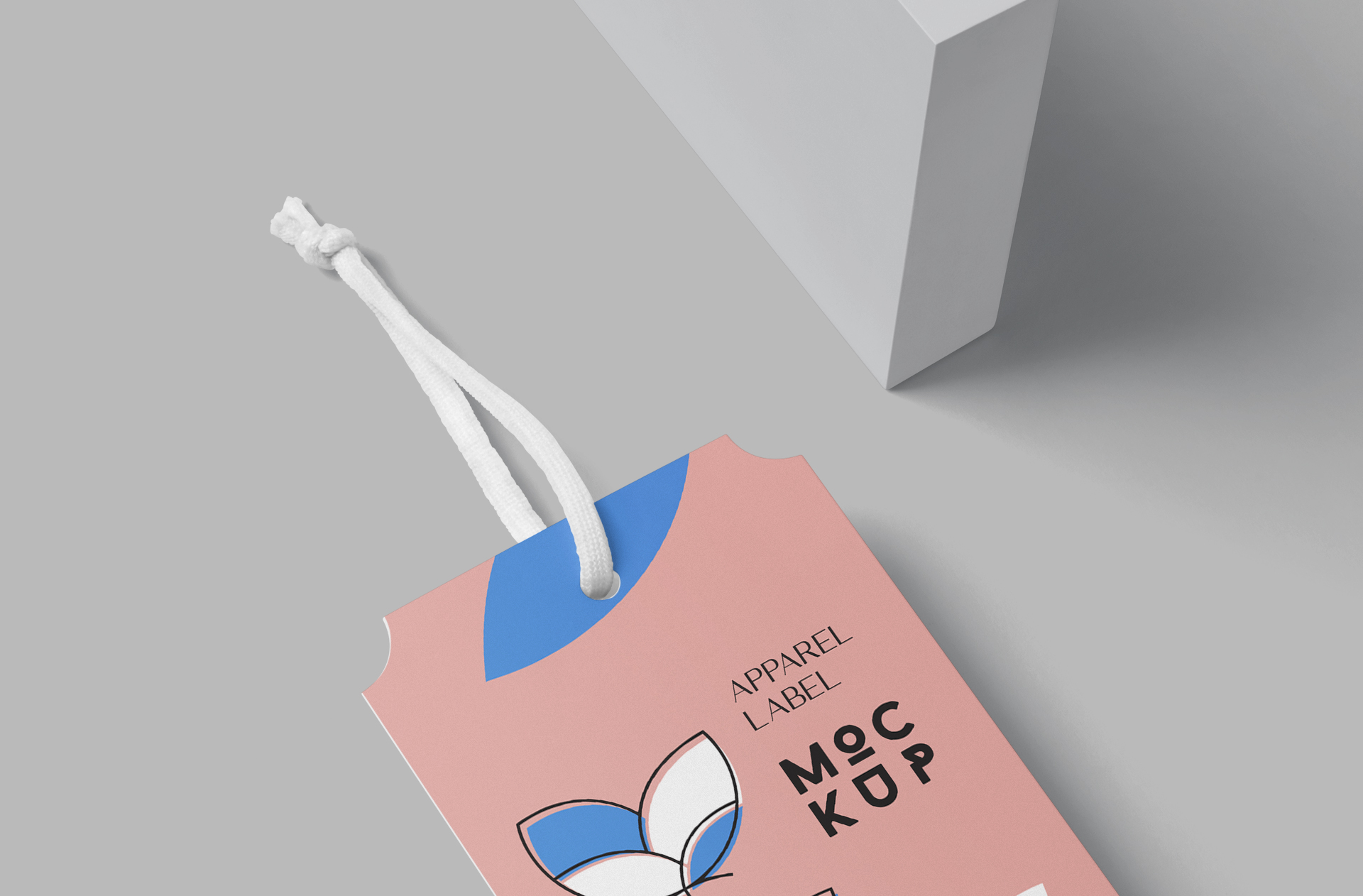 clean product tag mock-up PSD