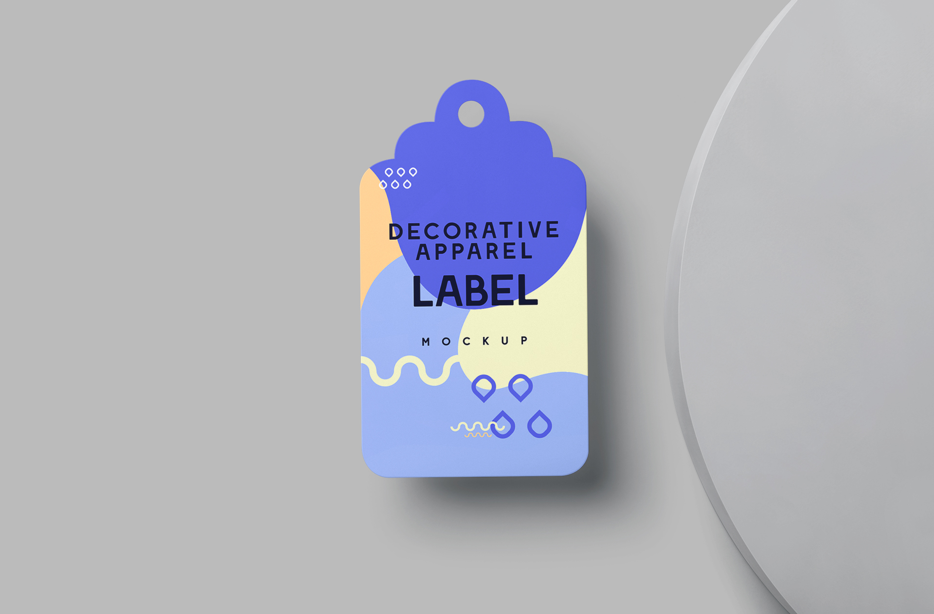Decorative Apparel Label Mockup with Creative Design