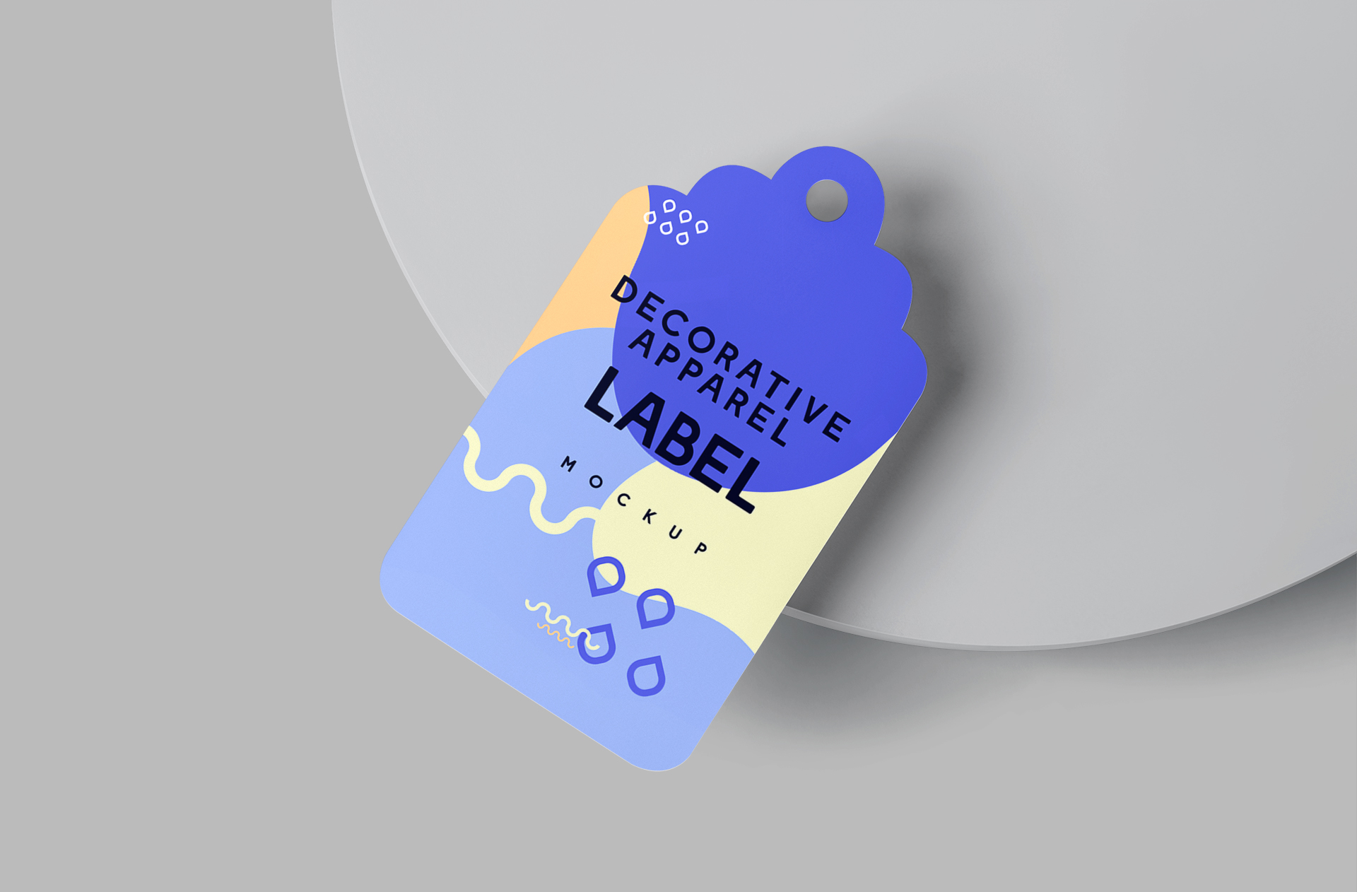 Vibrant Fashion Label Mockup for Apparel Branding