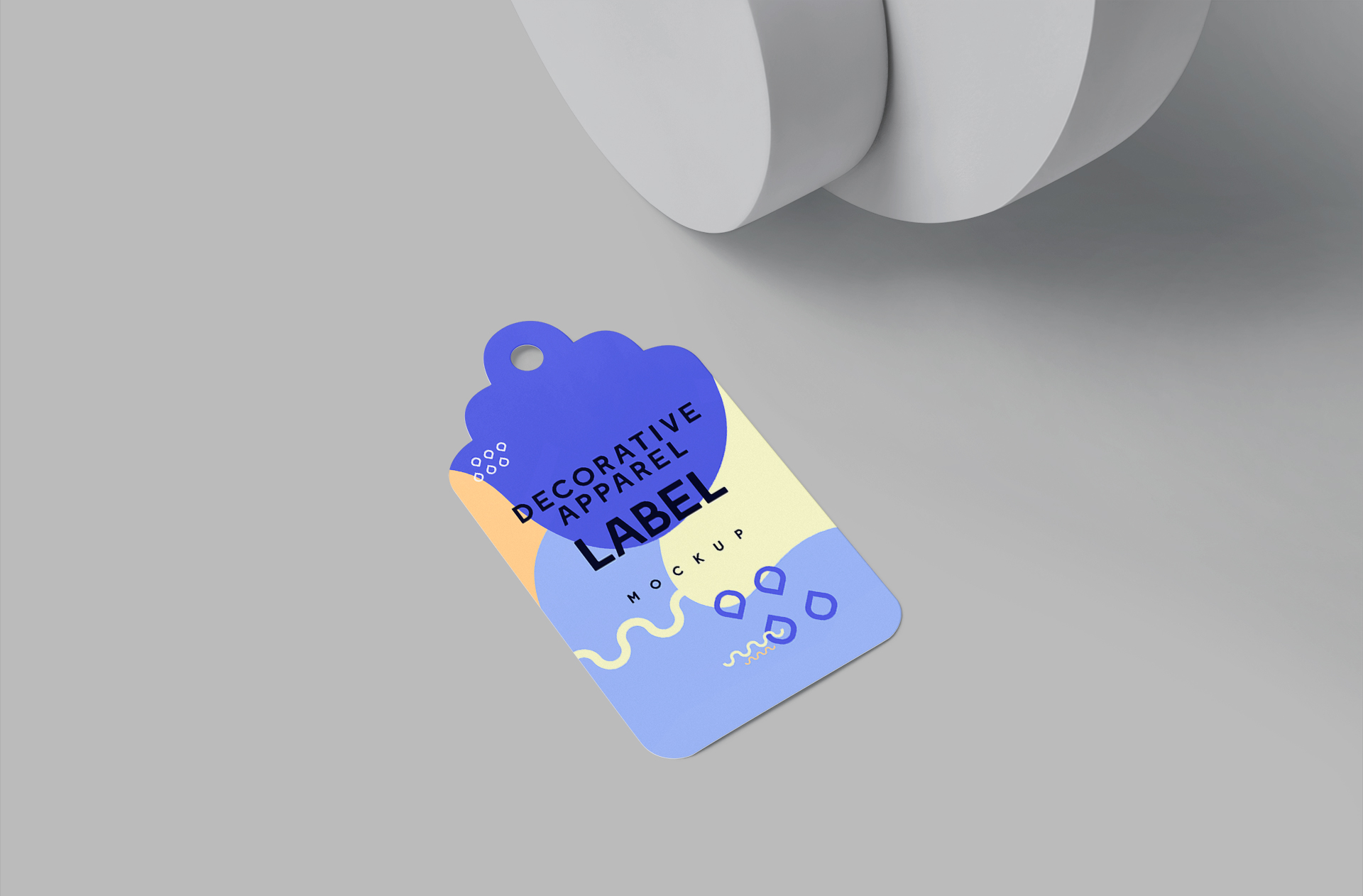 Modern Decorative Tag Mockup for Fashion Branding